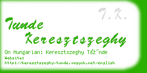 tunde keresztszeghy business card